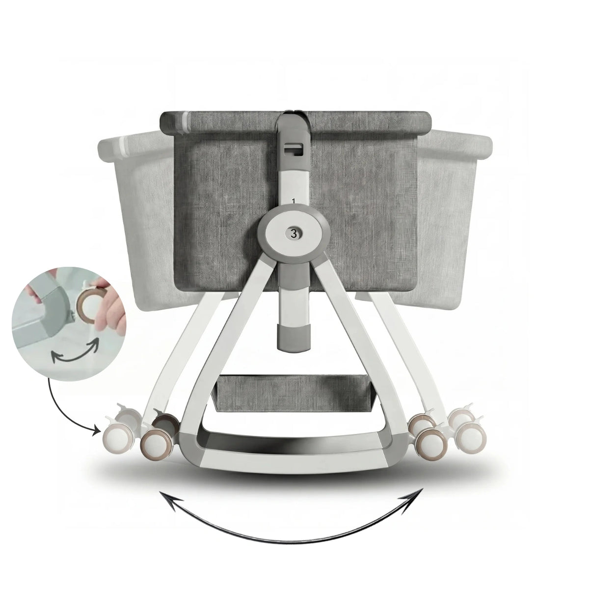 Luxury Adjustable Baby Cot - Bedside Co-Sleeper