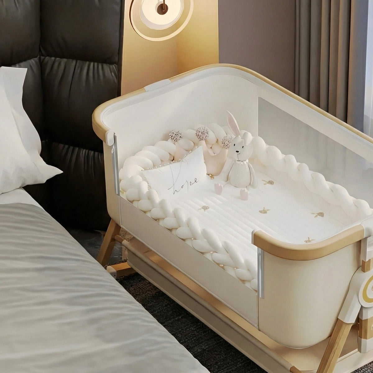 Amari - Luxury Adjustable Baby Cot - Bedside Co-Sleeper