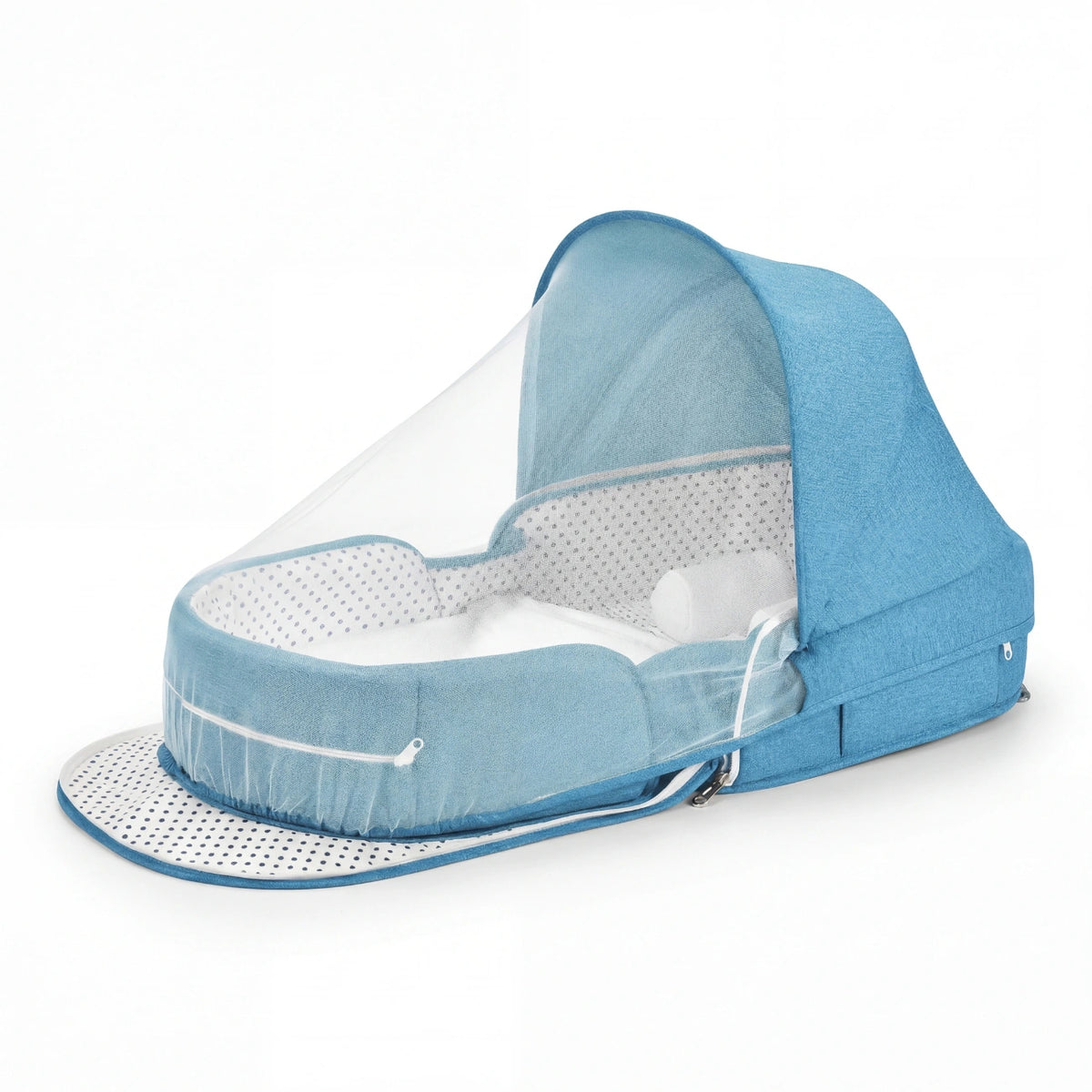 Baby Nest Travel Cot – Foldable with Sun Canopy 0-12 Months