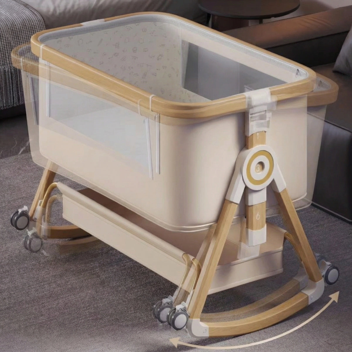 Amari - Luxury Adjustable Baby Cot - Bedside Co-Sleeper