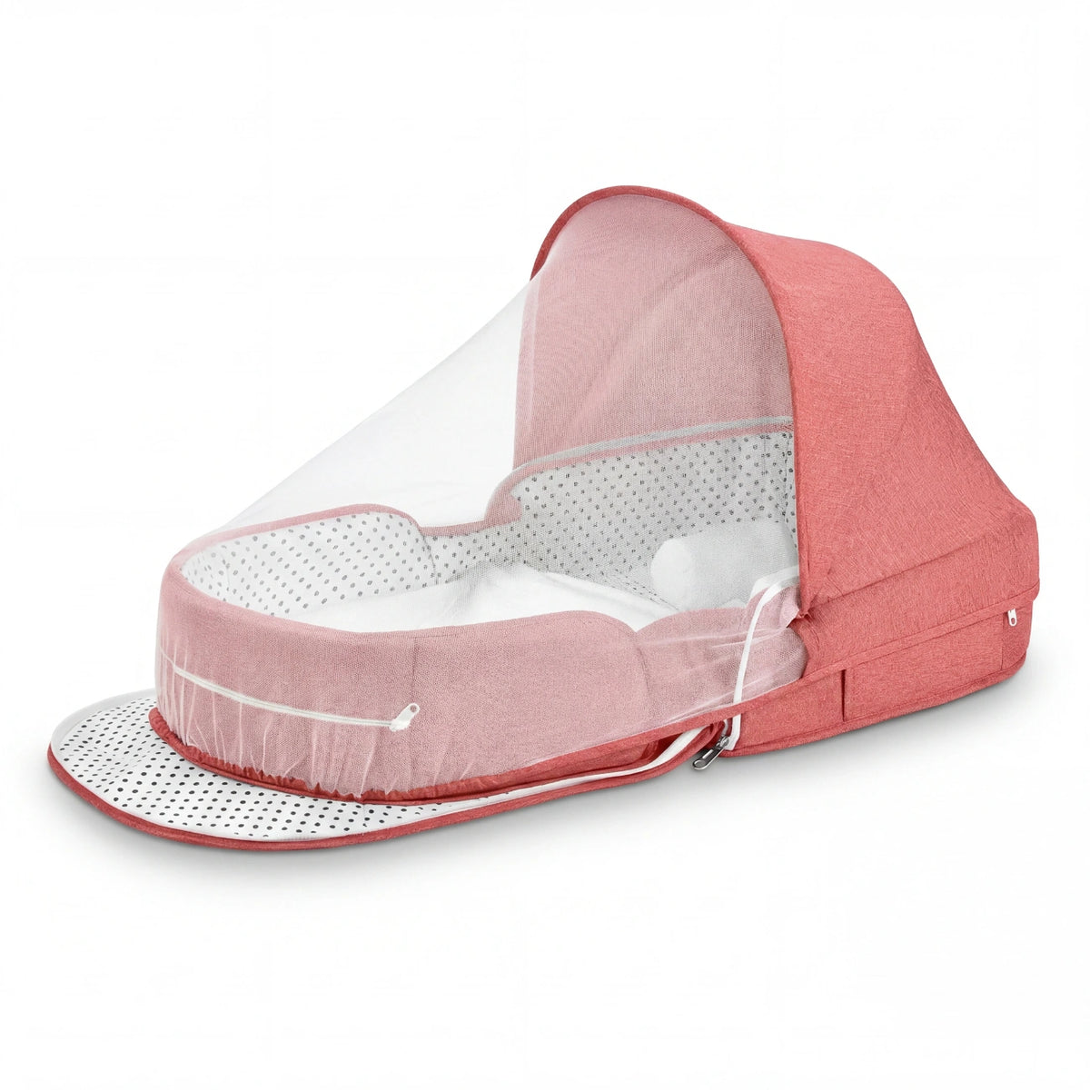 Baby Nest Travel Cot – Foldable with Sun Canopy 0-12 Months