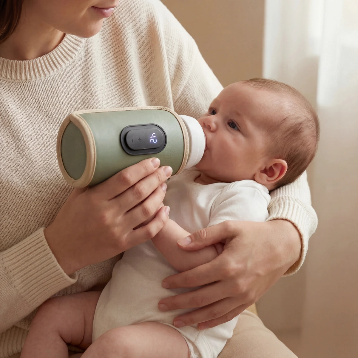 Amari - Portable Bottle Warmer – Adjustable Temperature with LED Display
