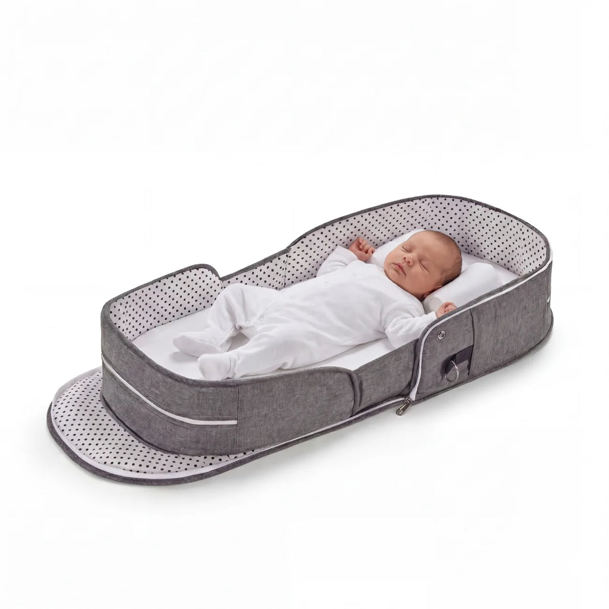 Baby Nest Travel Cot – Foldable with Sun Canopy 0-12 Months