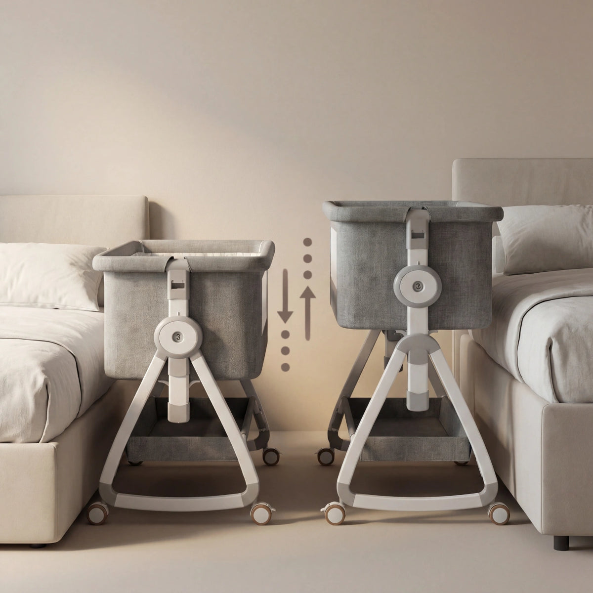 Luxury Adjustable Baby Cot - Bedside Co-Sleeper