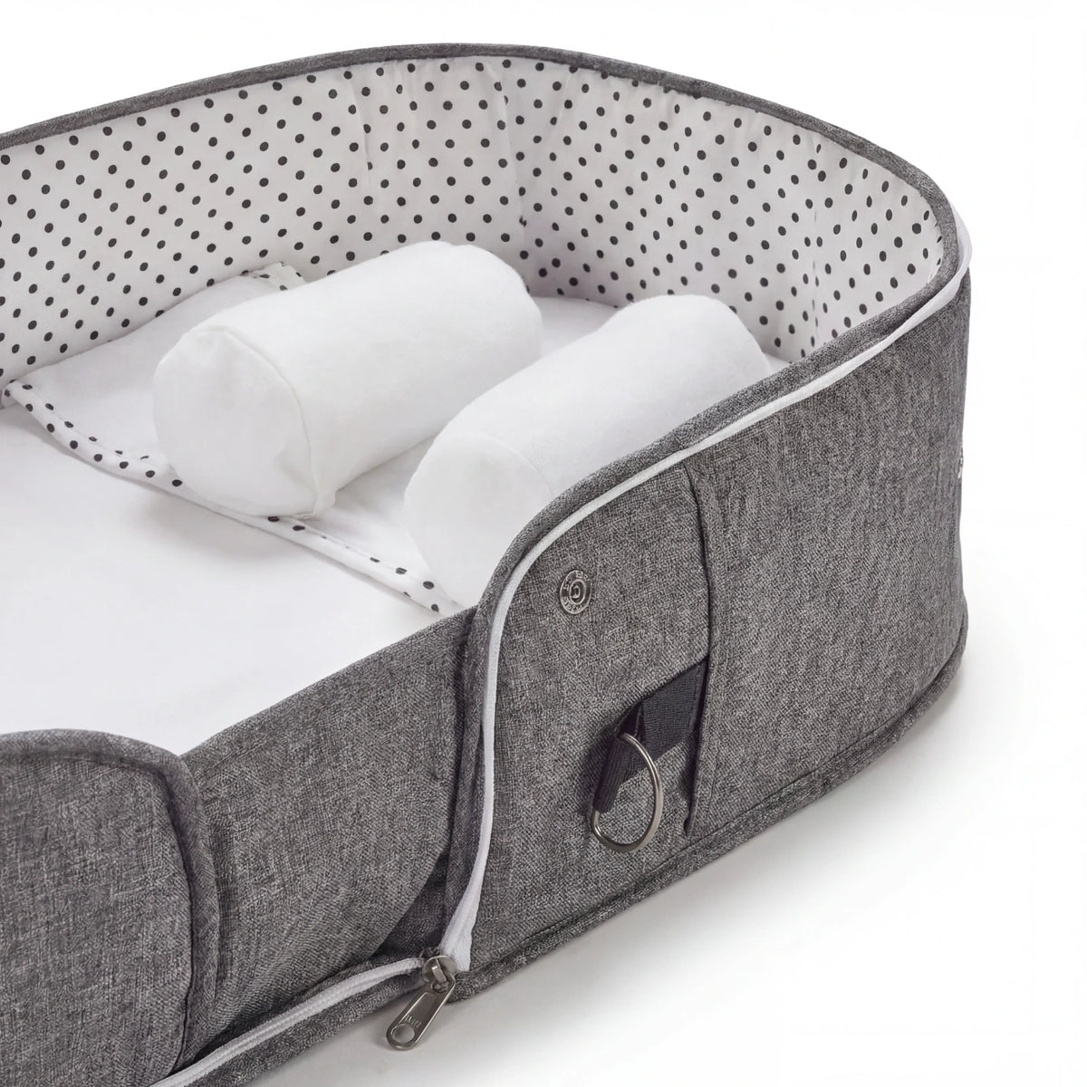 Baby Nest Travel Cot – Foldable with Sun Canopy 0-12 Months