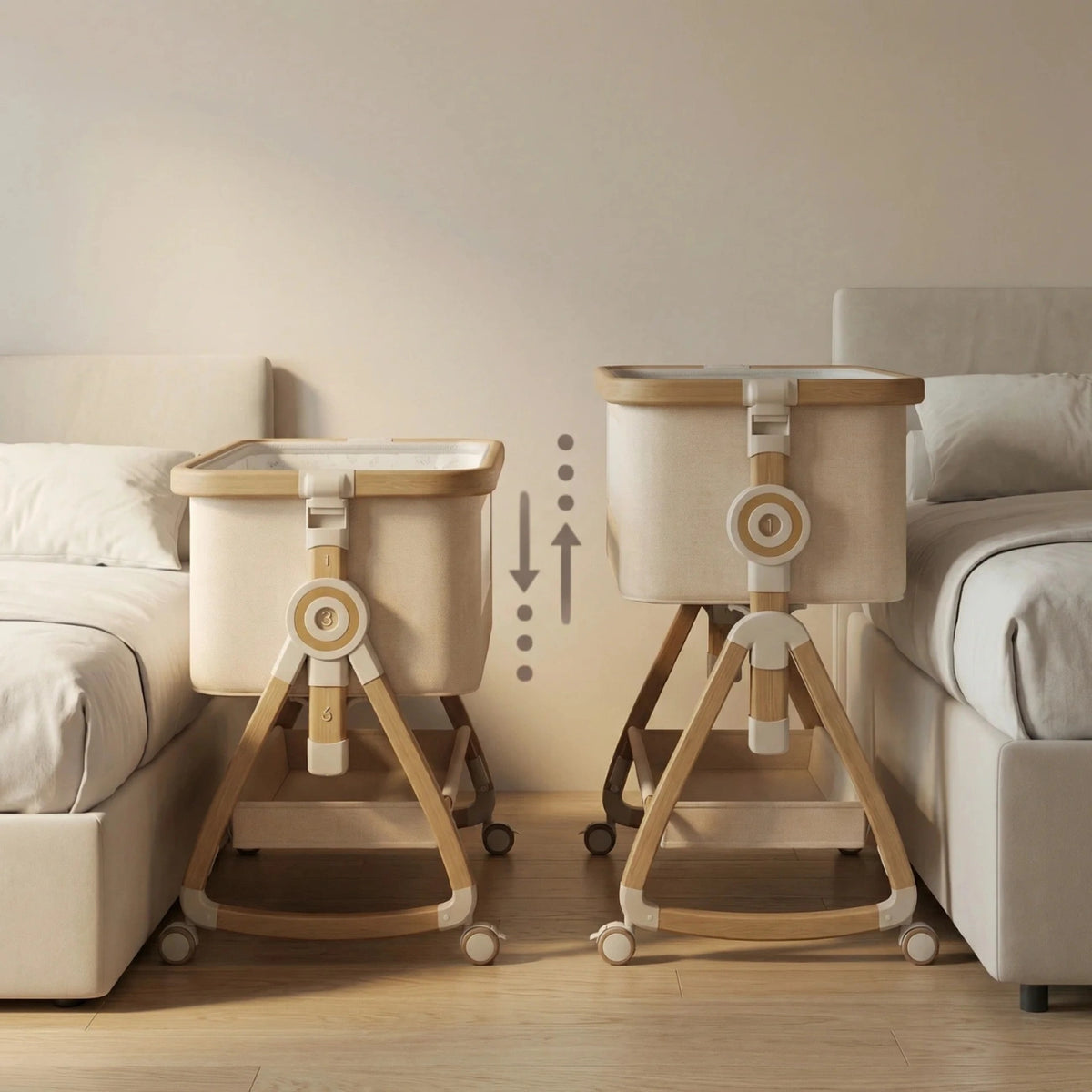 Amari - Luxury Adjustable Baby Cot - Bedside Co-Sleeper