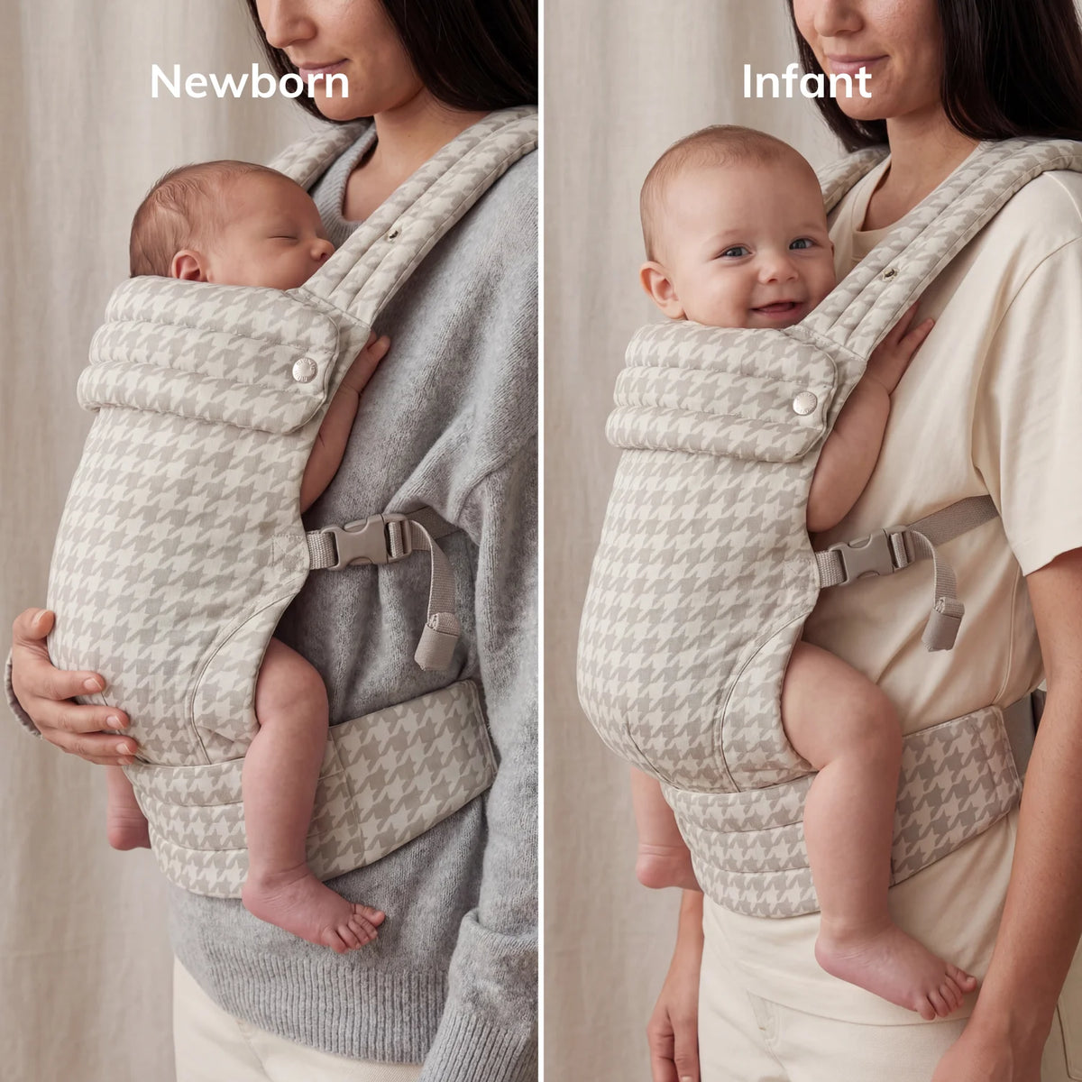 Ergonomic Baby Carrier - Houndstooth