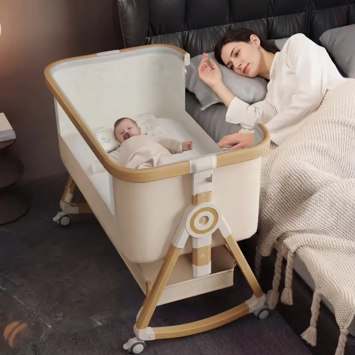 Amari - Luxury Adjustable Baby Cot - Bedside Co-Sleeper