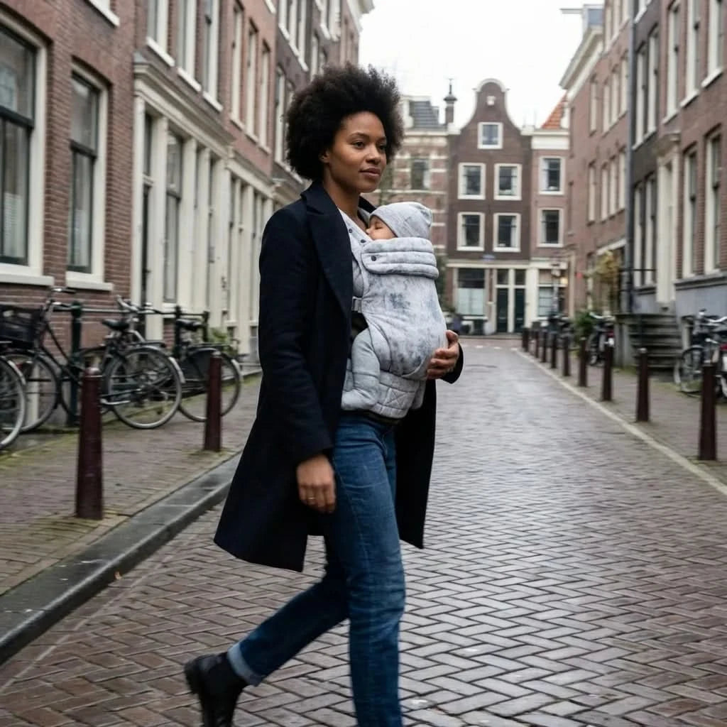 Amari - Ergonomic Baby Carrier - Washed Denim Night