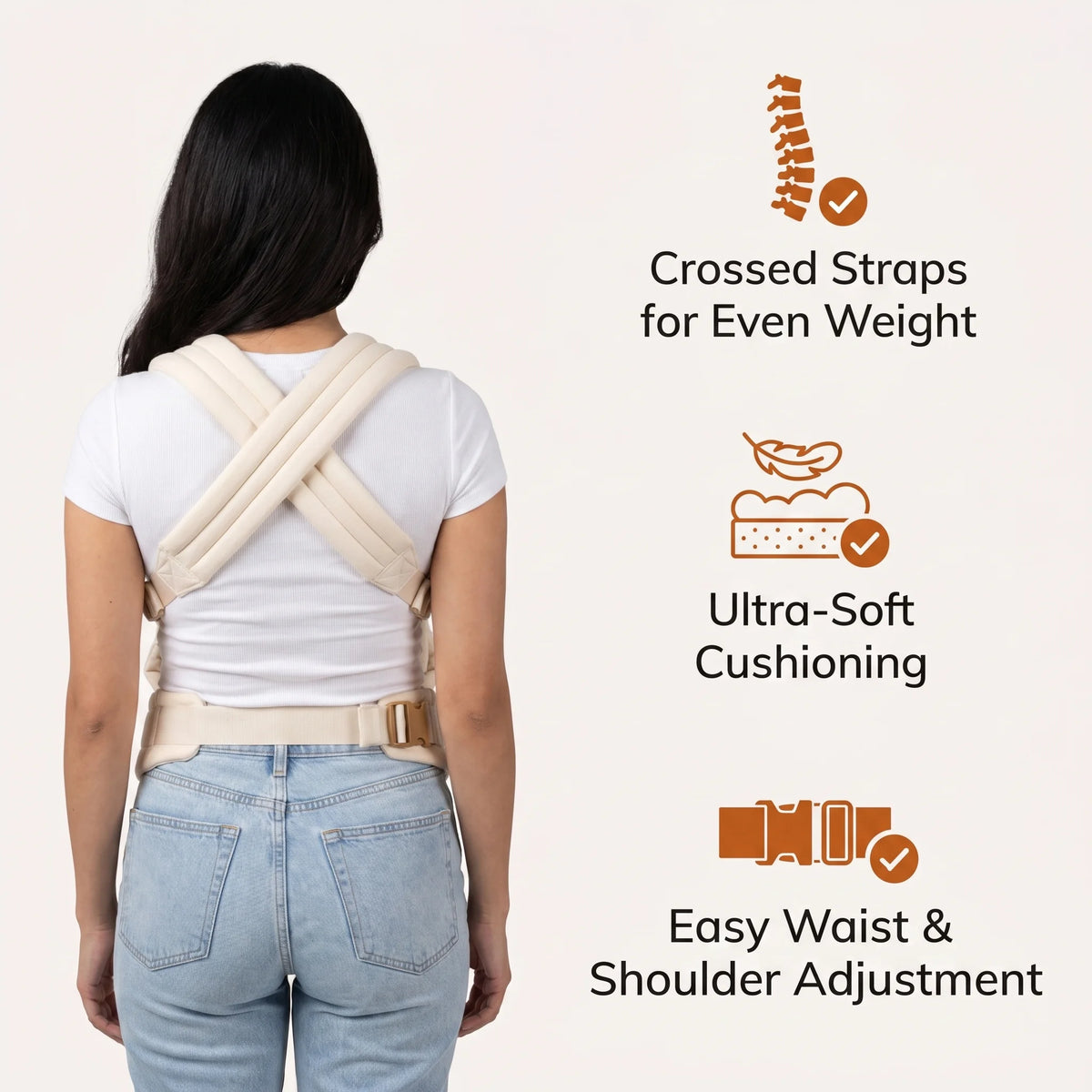 Amari - Ergonomic Baby Carrier - Ivory Blue