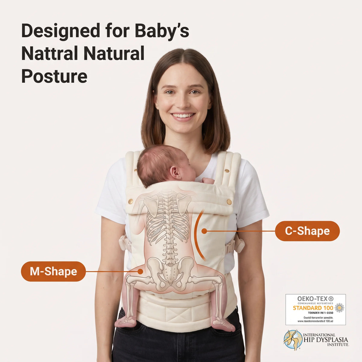 Amari - Ergonomic Baby Carrier - Ivory Blue